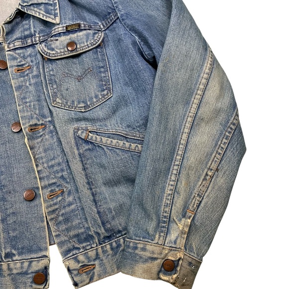 Vintage Maverick Blue Bell 70s medium wash denim jacket USA size S/M - Picture 6 of 8